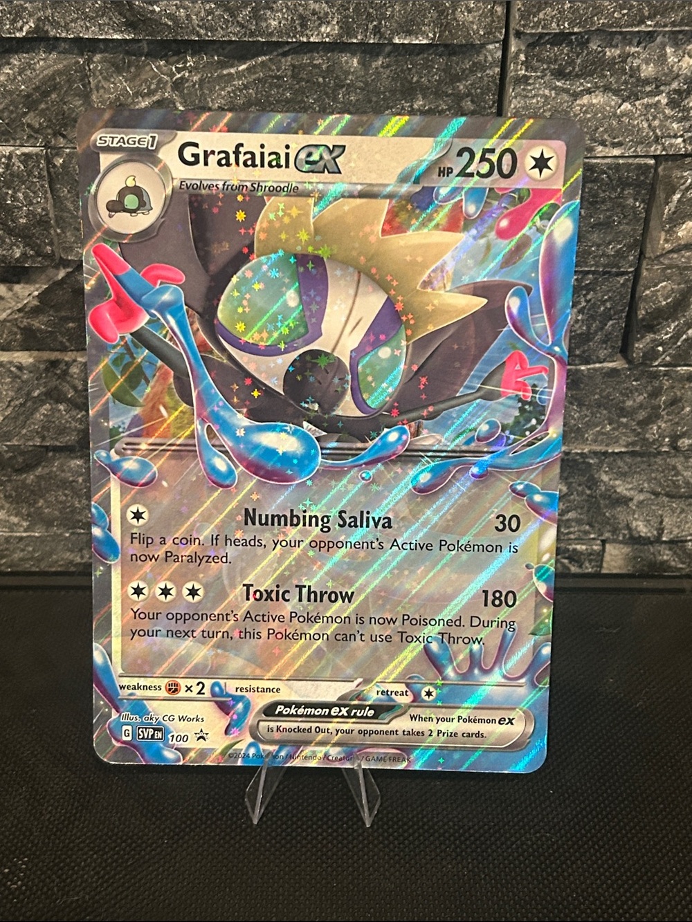 Pokemon Grafaiai EX #100 JUMBO Holo Black Star ⭐️ Promo Card M/NM